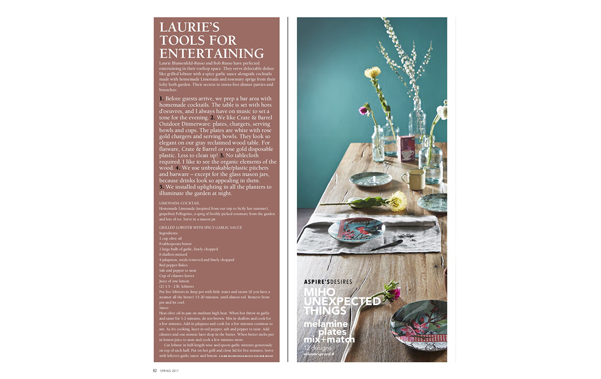 Laurie Blumenfeld-Russo outdoor entertaining tips