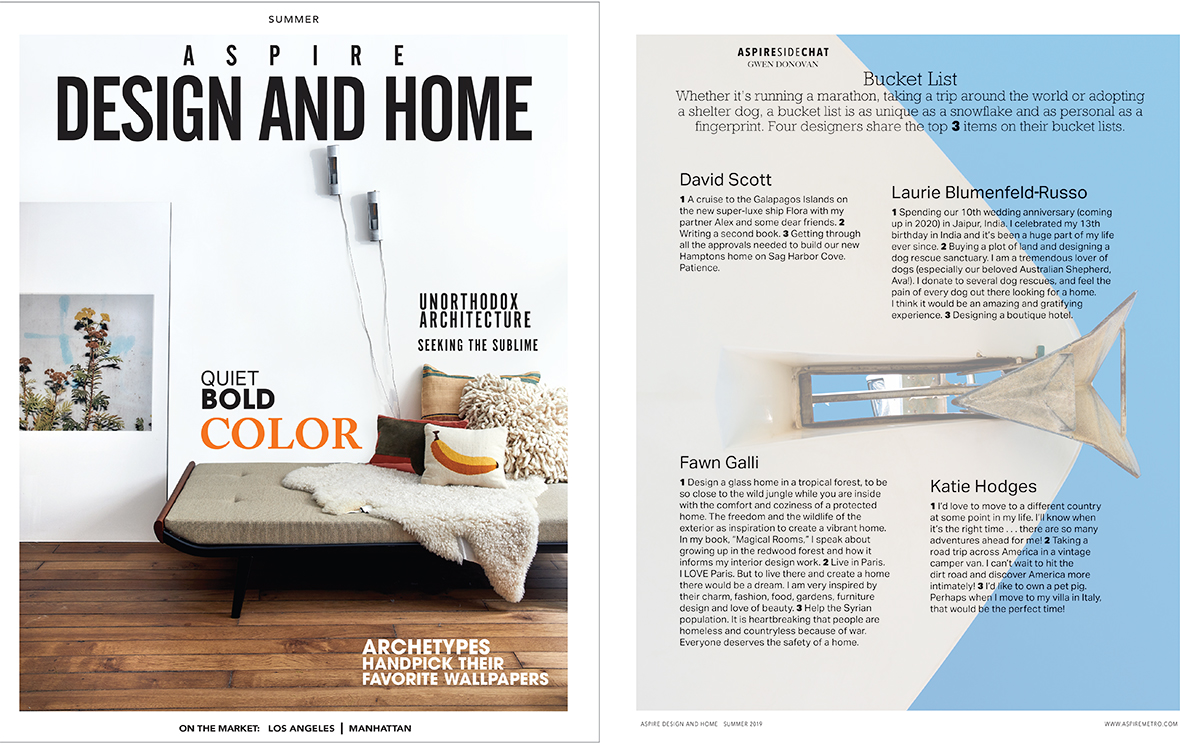 LBR|HOME Aspireside designer chat designer-bucket-list-laurie-blumenfeld-Russo's bucket list