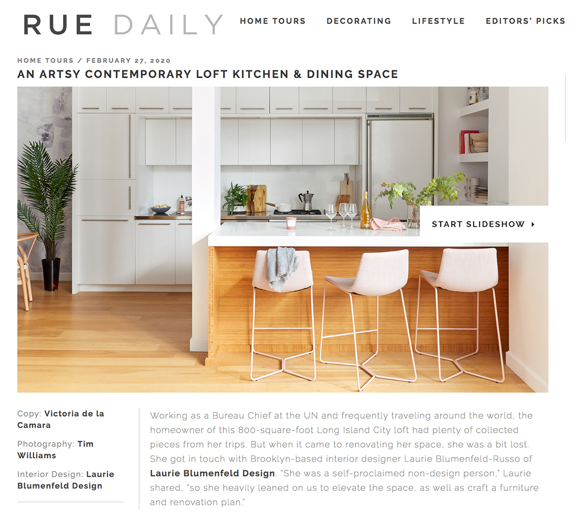 AN ARTSY CONTEMPORARY LOFT KITCHEN & DINING SPACE