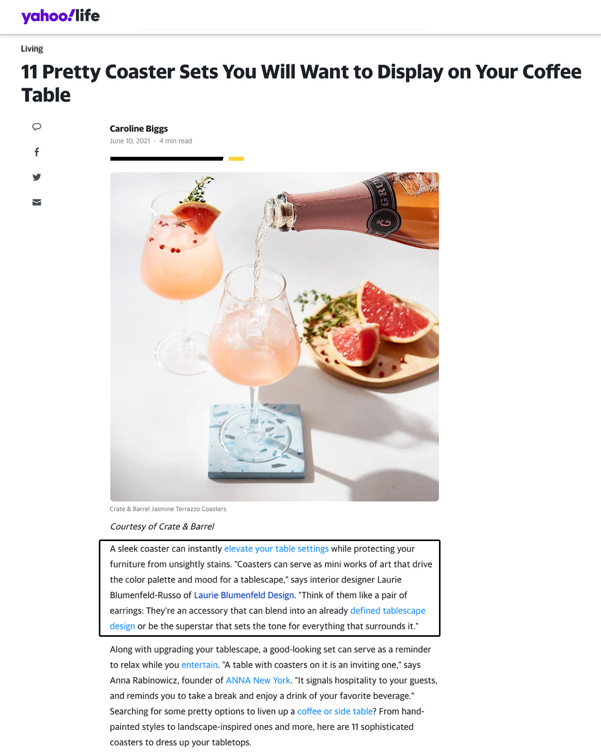 11 Pretty Coaster Sets You Will Want to Display on Your Coffee Table on Yahoo