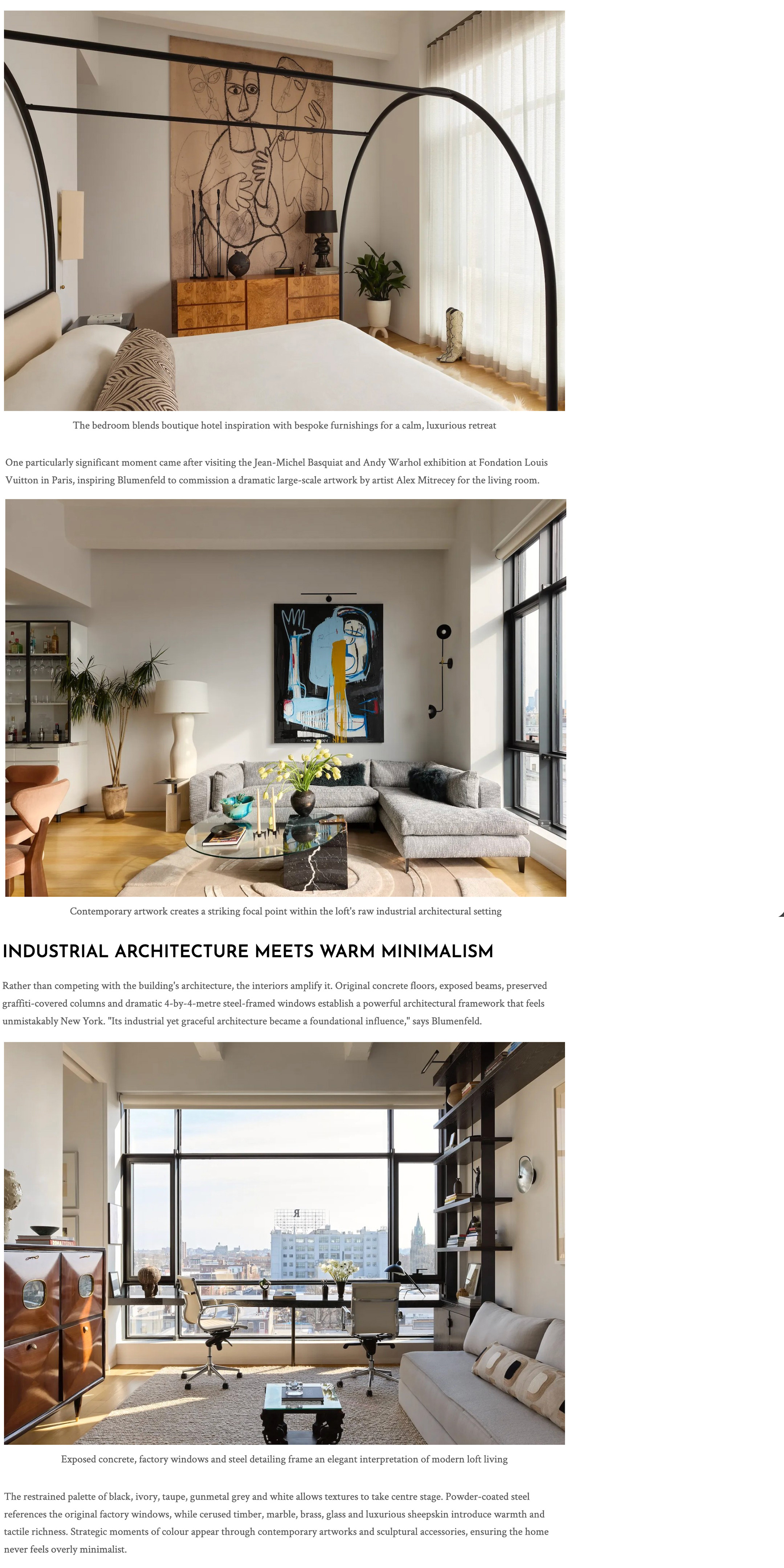 House & Garden: A Brooklyn Loft Inspired By Art, Travel And Industrial Heritage featuring designer Laurie Blumenfeld's own Red Hook apartment