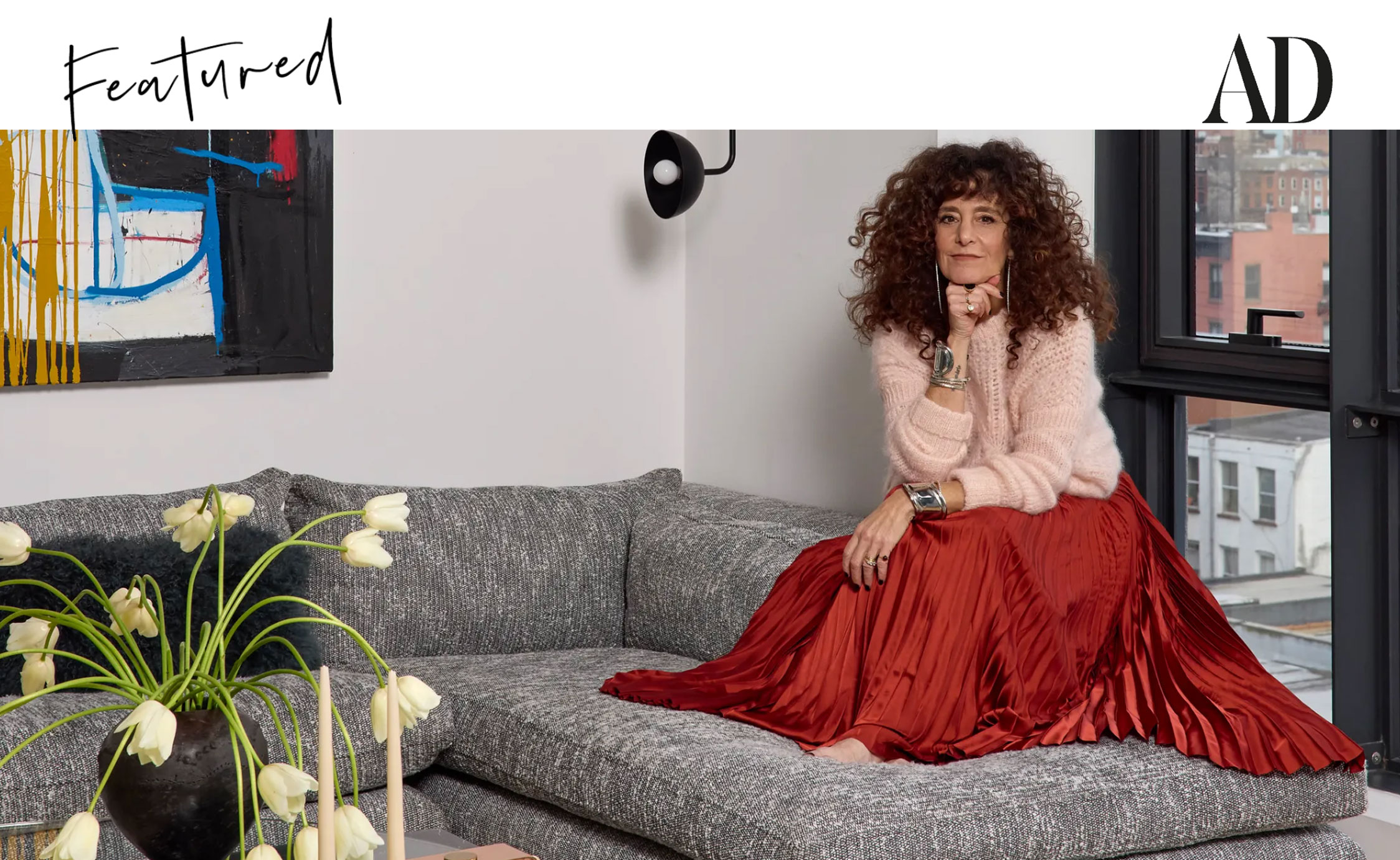 AD Italia: Inside this Brooklyn loft, every room tells the story of its interior designer?s journey. Designer Laurie Blumenfeld?s Brooklyn loft is a gallery of objects and works of art collected with her partner Robert Russo from all over the world.